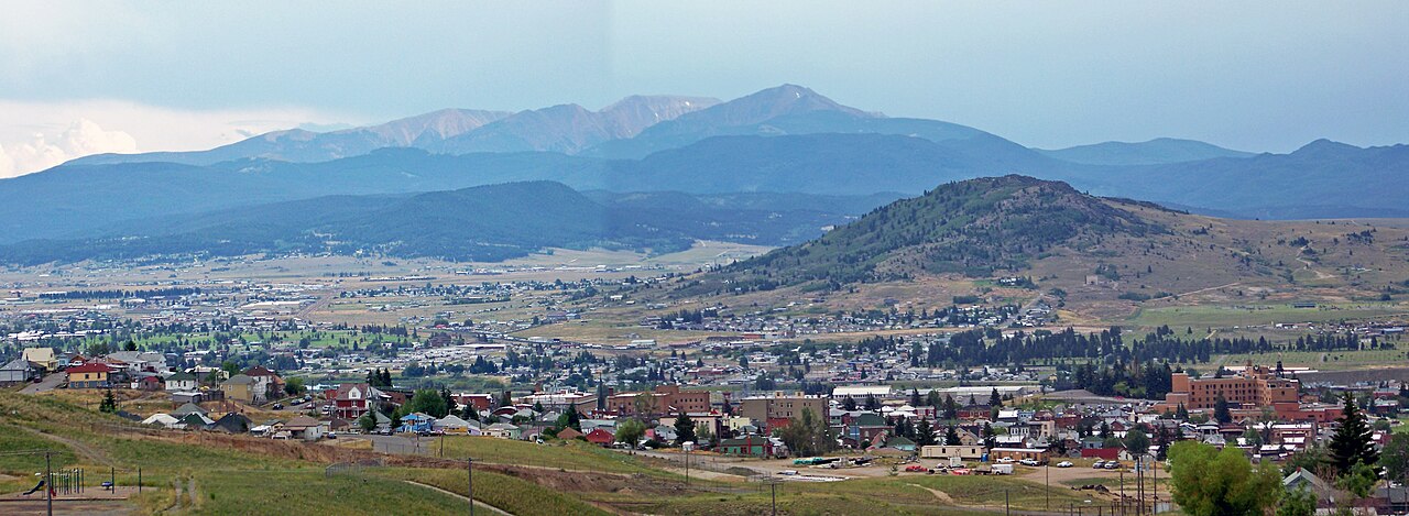 Panoramic view of Butte, Montana, the historic mining city